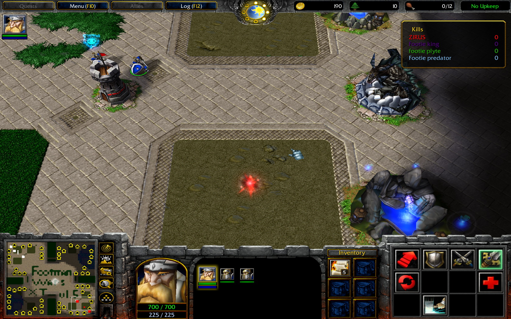 footman wars карта warcraft 3 скриншот