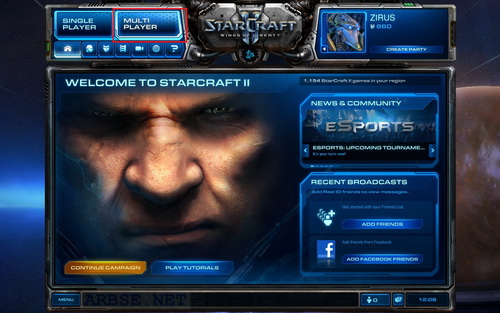 Заходим в StarCraft 2 - Blizzard Dota