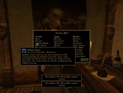 Morrowind. Скриншоты. Навыки (Skills)