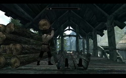 Рубка леса в Skyrim