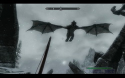 Битва с драконом в Skyrim