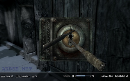 Как открывать замки в Skyrim?
