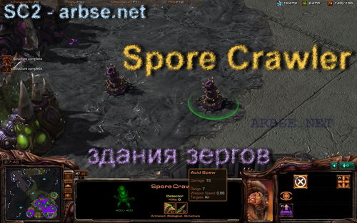 Spore Crawler – здание зергов StarCraft 2