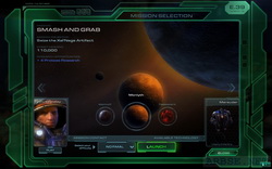 Smash and grab.  Starcraft 2: Wings of Liberty