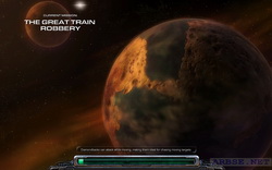 The great train robbery.  Starcraft 2: Wings of Liberty