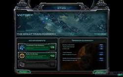 The great train robbery.  Starcraft 2: Wings of Liberty