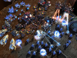 StarCraft II - бой терран и протоссов