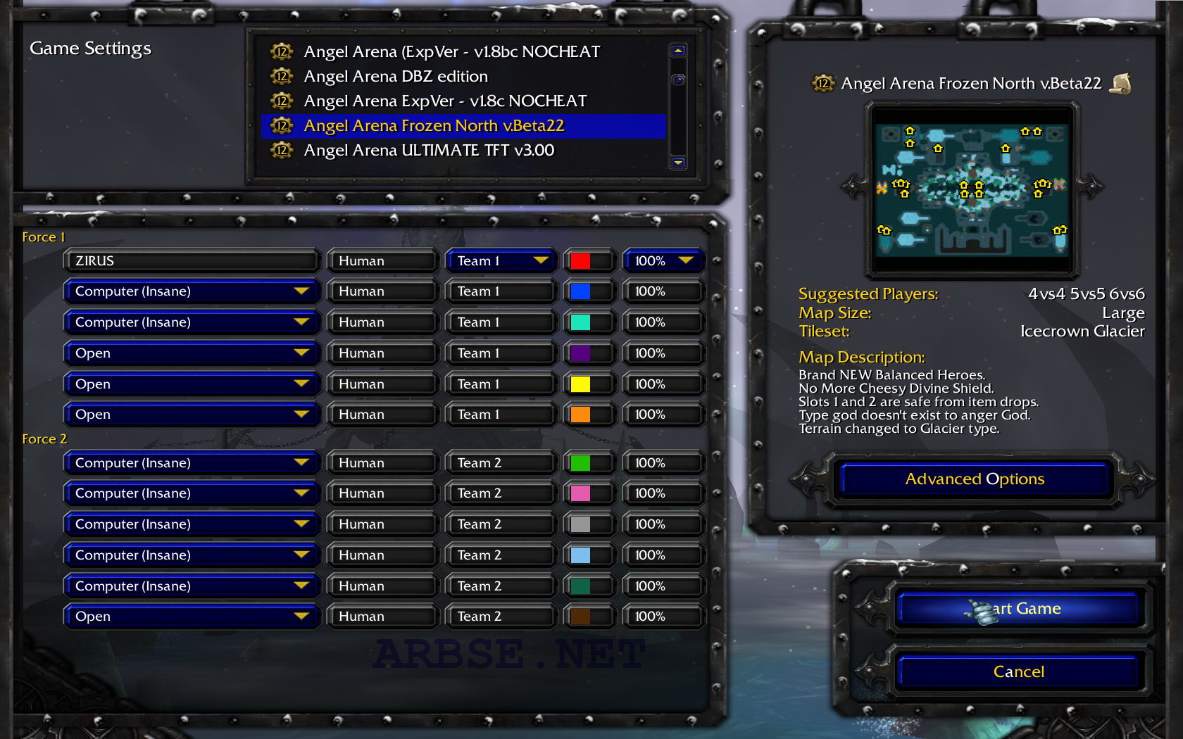 Карта aos для warcraft 3 frozen throne с ботами на русском