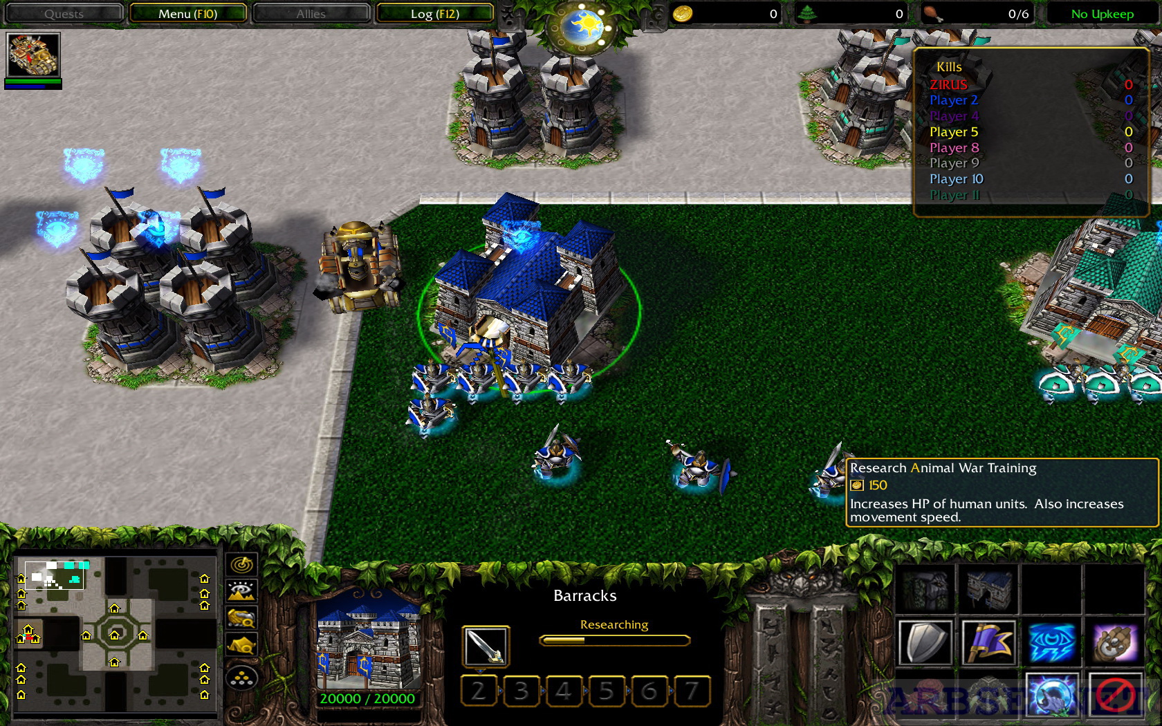 Warcraft 3 footmen frenzy ai
