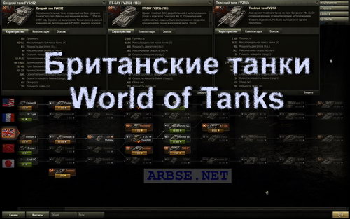 Британские танки World of Tanks