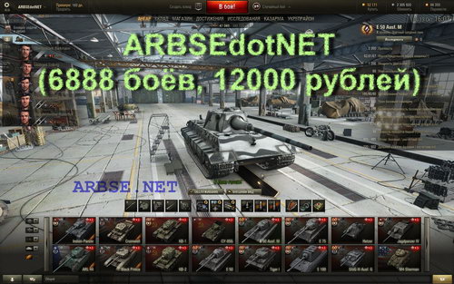 ARBSEdotNET (6888 боёв, 12000 рублей)